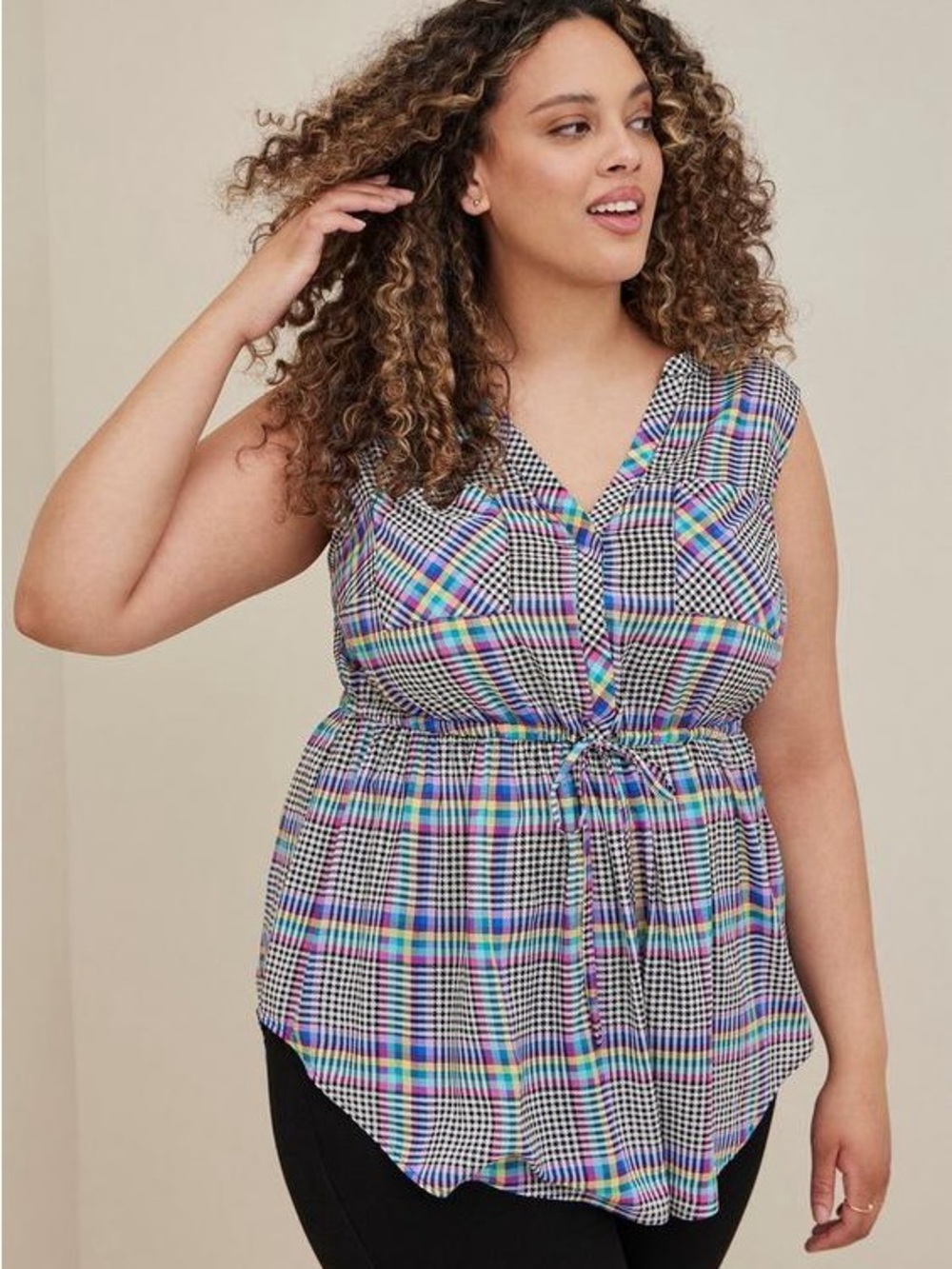 Torrid Emma Babydoll Challis Tunic Top Plus Size 3X